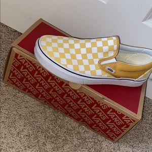 Yellow checkered vans